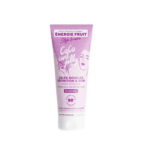 Énergie Fruit Coco curl gelée définition sans silicone - cheveux boucles - Huile de coco Bio