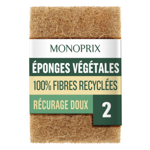Monoprix Éponges végétales x2