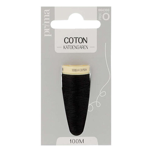 La Brosse Et Dupont Fil Coton Moyen Noir 100M