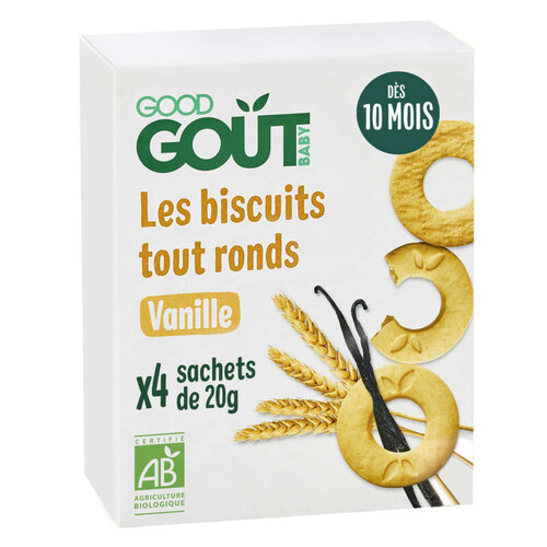 [Par Naturalia]  Good Goût Biscuits Bio Vanille Dès 10 Mois 80g