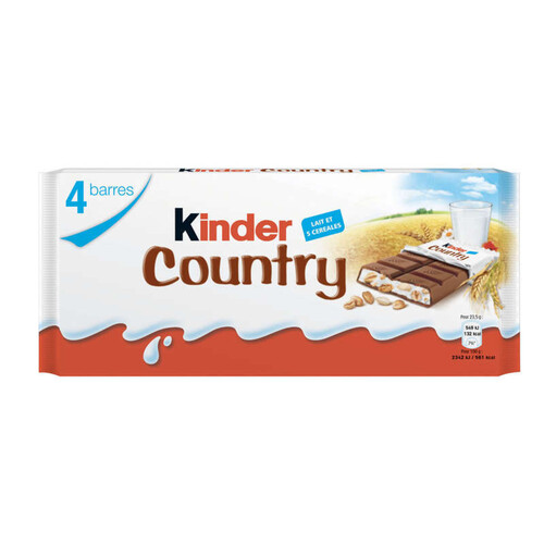 Kinder Country x4 Barres De Céréales Enrobées De Chocolat