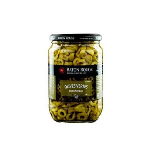 Bâton Rouge Olives vertes  rondelles 360g