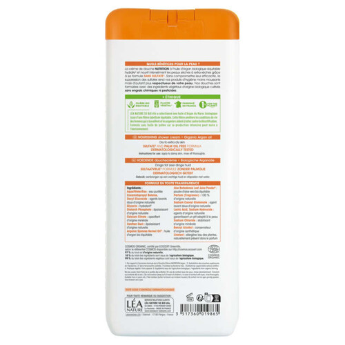 SO'BiO Étic Gel douche Crème Nutrition à l'huile d'argan bio 650ml