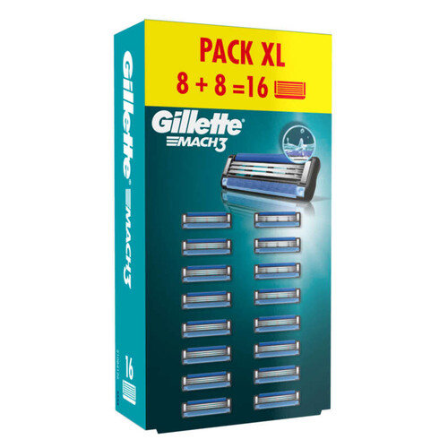 Gillette Mach3 lames 16 recharges