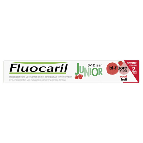 [Para] Fluocaril Dentifrice Junior 6-12 ans Fruits Rouges Lot 2x75ml