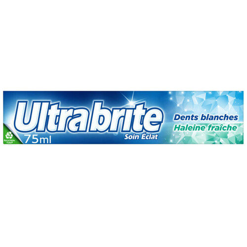 Ultra Brite dentifrice soin eclat dents blanches & haleine fraiche 75ml