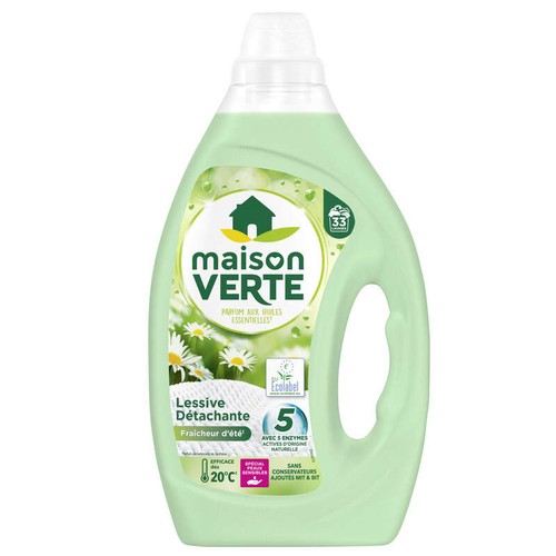 Maison Verte Lessive Fraîcheur d'été 33 Lavages
