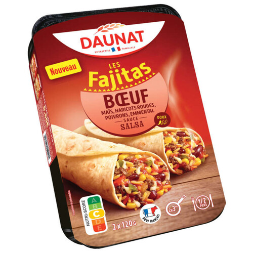 Daunat les fajitas boeuf sauce salsa 2x120g