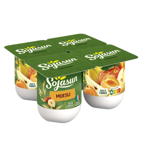 Sojasun Morceaux de fruits muesli 4x100G