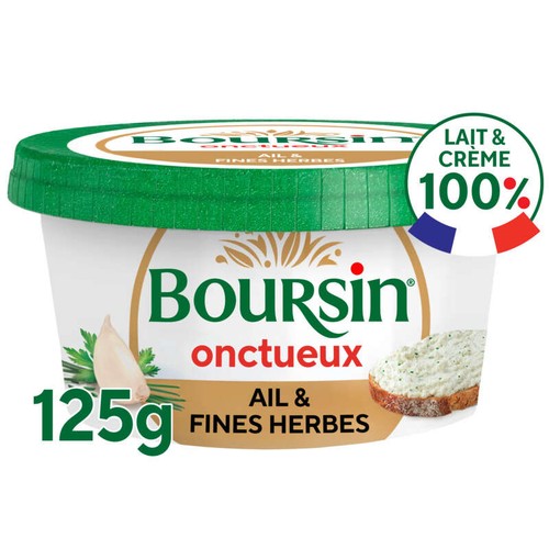 Boursin Onctueux Fromage À Tartiner Ail & Fines Herbes 125g