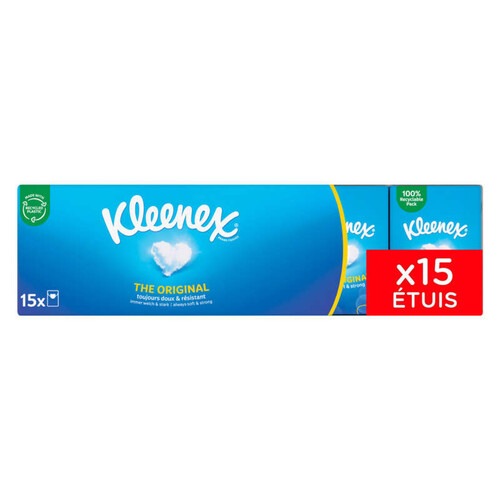 Kleenex® Mouchoirs Etuis Mini The Original x15