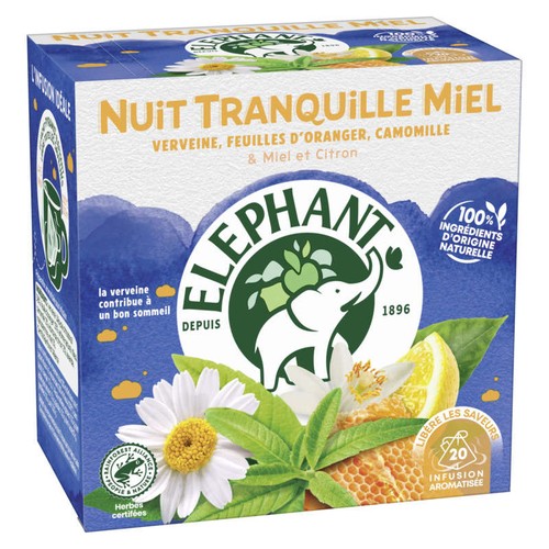 Eléphant Infusion Nuit Tranquille Miel x20 30g