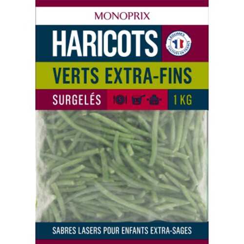 Monoprix Haricots verts extra-fins surgelés 1kg