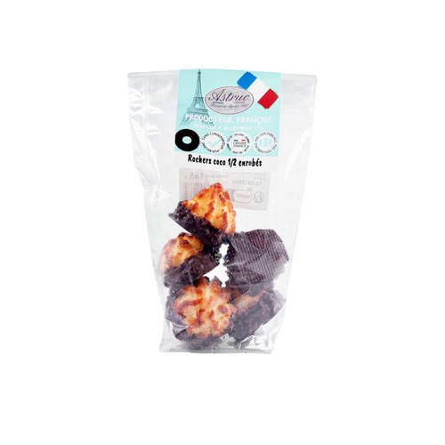 Biscuiterie Astruc Rocher coco demi-enrobé 165g