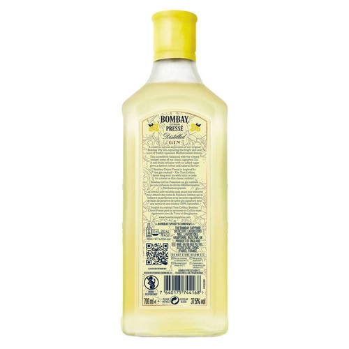 Gin Bombay Citron Pressé 37,5° - 70cl