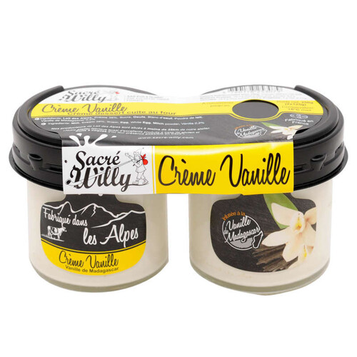 Sacre Willy S.willy creme vanille 2x125g