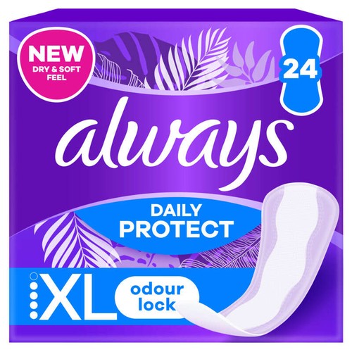 Always Protege Slips Dailies Extra Protect Long Plus x24