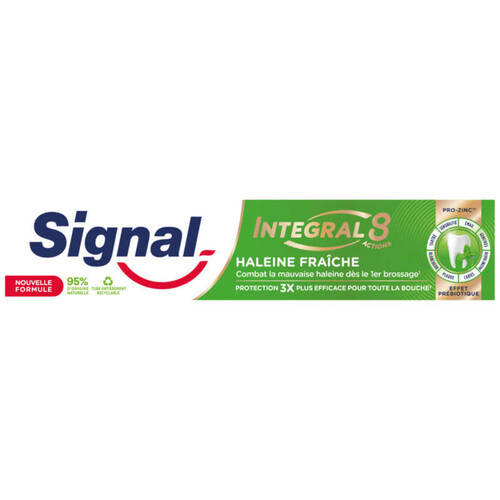 Signal integral 8 dentifrice haleine fraîche prébiotique 75ml