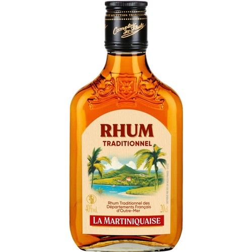 La Martiniquaise Rhum Ambré Traditionnel Des Départements Français D'Outre-Mer 20cl