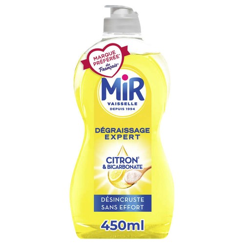 Mir Liquide Vaisselle Bicarbonate Citron 450ml