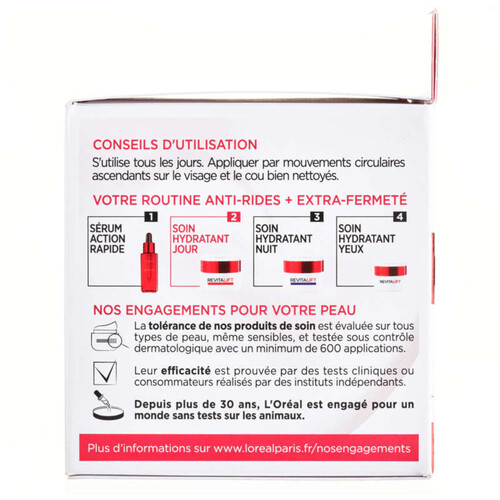 L'Oréal Paris Crème Visage Anti-Rides Hydratant + Fermeté Revitalift 50ml