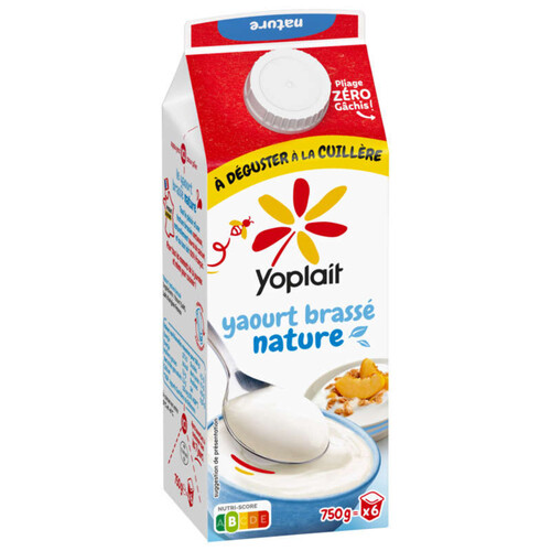 Yaourt en Brique Yoplait Brassé Nature 750g