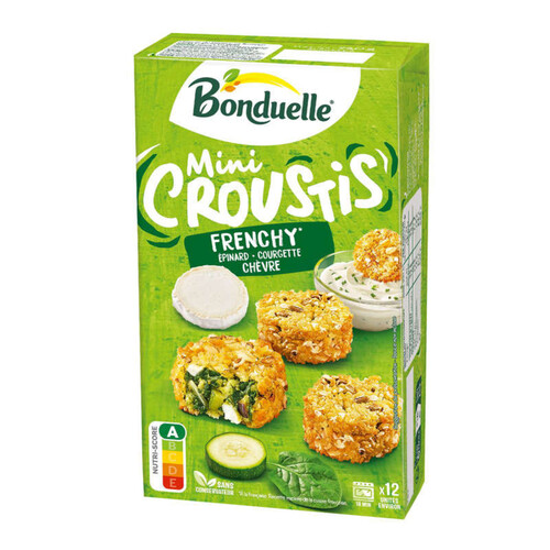 Bonduelle mini croustis frenchy épinard courgette chèvre 240g