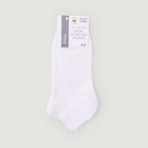 Monoprix Femme Socquette X2 Blanches TU