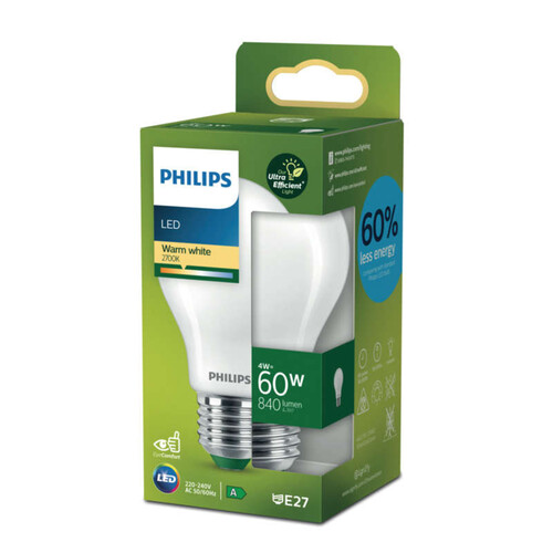 Philips Ampoule LED Blanc chaud 4 W - 60 W E27