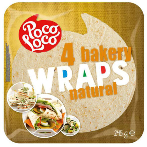 Poco Loco Bakery Wraps Natural 4x25cm