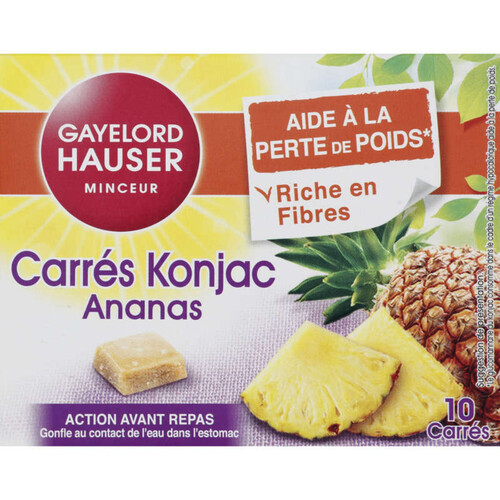 Gayelord Hauser Carrés de Konjac à l'Ananas x10