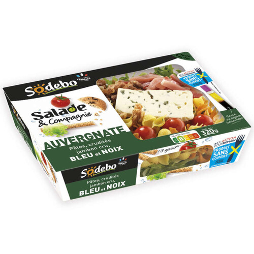 Sodebo Salade & Compagnie Auvergnate Fourme D’Ambert AOP Jambon Cru 320g