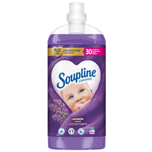 Soupline Adoucissant Ultra concentré 3D Lavande 1,35L