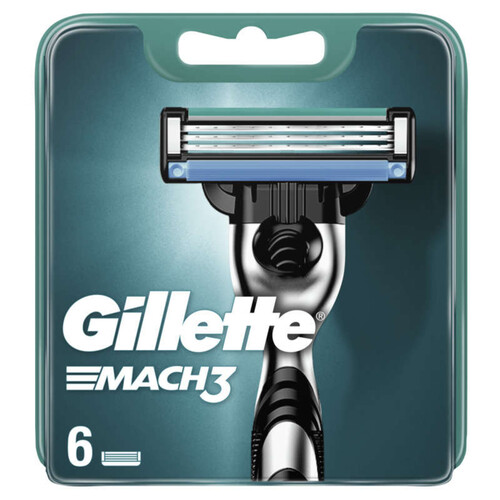 Gillette Mach3 Recharges de Lames de Rasoir pour Homme x6.