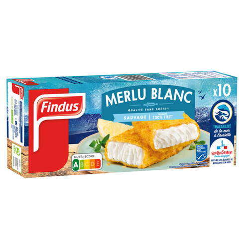 Findus Merlu Blanc Sauvage Panées MSC Boite x10 510g