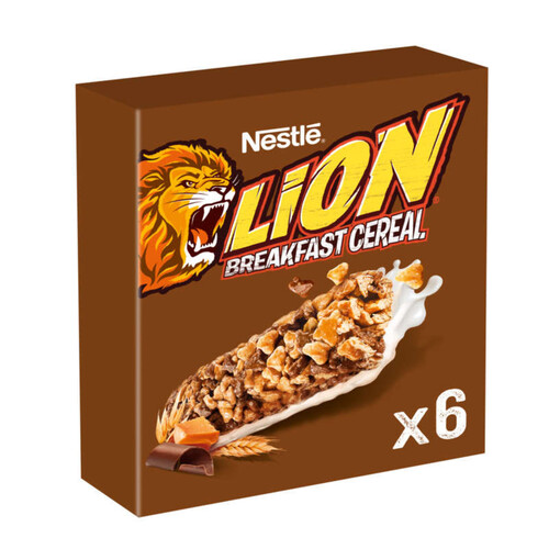 Lion Barres De Céréales Pour Petit Déjeuner, Caramel & Chocolat 6 X 25Gr