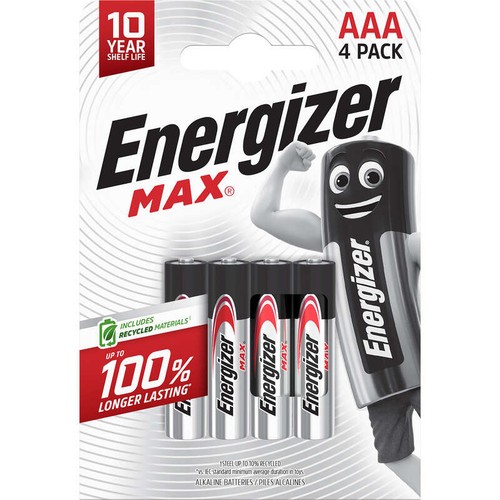 Energizer Piles Alcalines Max Aaa/Lr03, Pack de 4