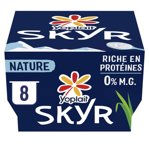 Yoplait Skyr Nature 0% de Mg 8x100g