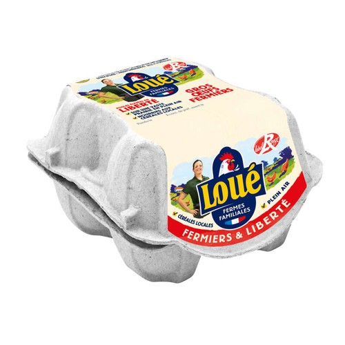 Les Fermiers de Loué Œufs de poules élevées en liberté x4