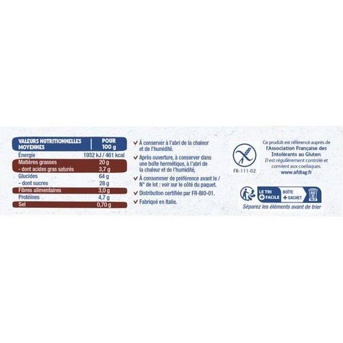 Bjorg Petit Fourré Goût Cacao Sans Gluten Bio 180g