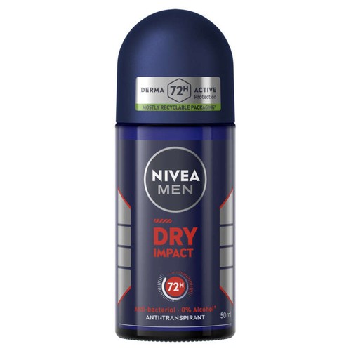 Nivea Men Déodorant Bille Homme Anti-transpirant 72H Dry Impact 50ml