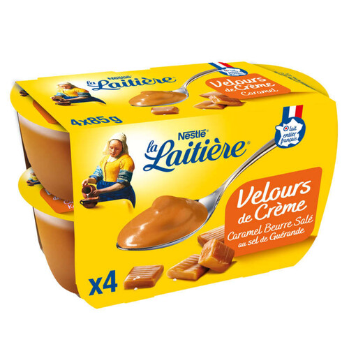 La Laitière Velours de Crème Caramel beurre salé 4x85g