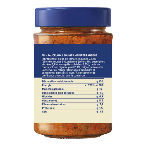 Barilla Sauce Pesto Rustico Légumes Méditerranéens 200G