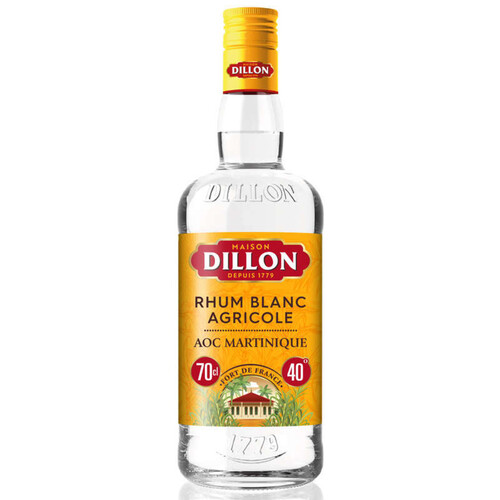 Dillon rhum agricole blanc 43° bouteille de 70cl