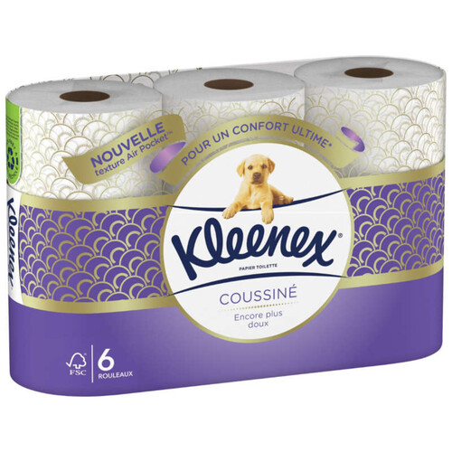 Kleenex papier toilette coussiné x6