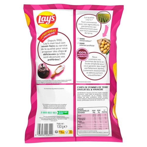 Lays Chips Saveur Sel & Vinaigre 13