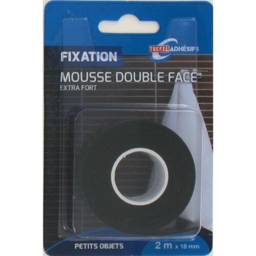 Trefilaction Ruban Mousse Double Face Fort 18Mmx2M