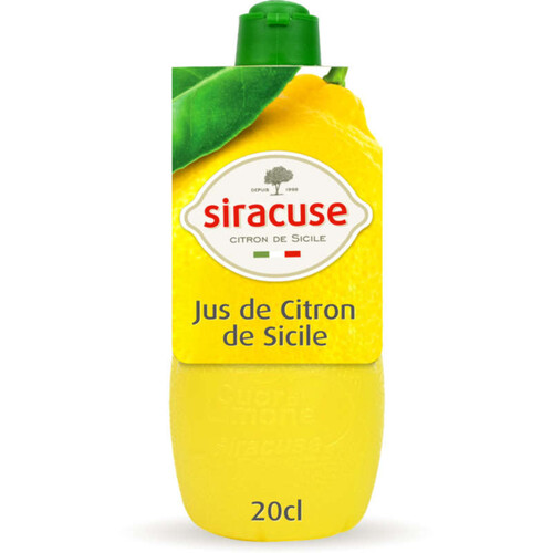 Siracuse Jus De Citron À L'Huile Essentielle D'Ecorce De Citron 20Cl