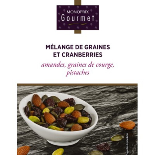 Monoprix Gourmet Mélange de graines et cranberries 120g
