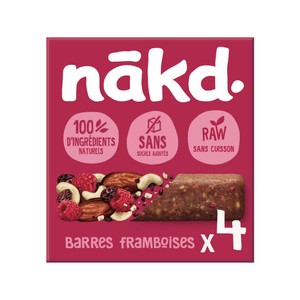 Nakd Barres aux framboise et noix de cajou 4x35g